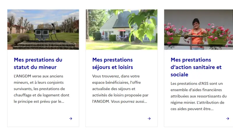 écran d'accueil de l'espace bénéficiaire