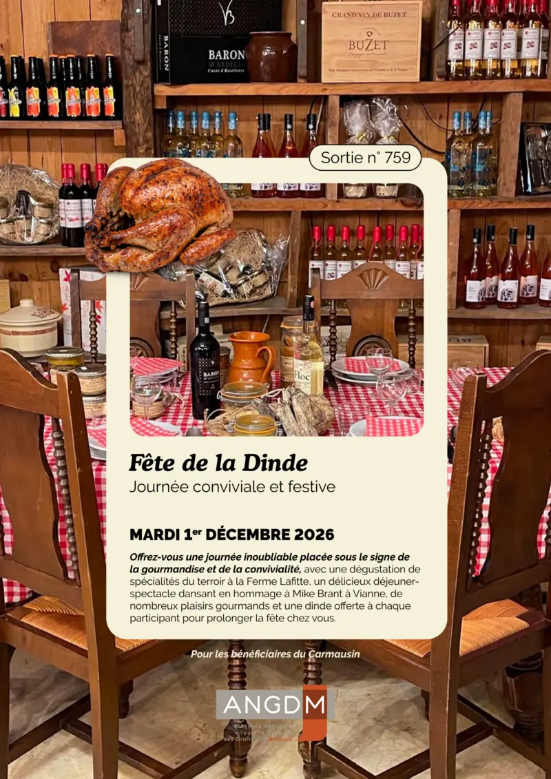 Flyer d'invitation à la fête de la dinde : découverte du terroir diu Tarn